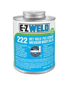 222 Wet Weld PVC Cement, Medium Body Blue
